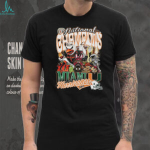 Miami Hurricanes National Champions 2026 Football Mascot Graphic T Shirt