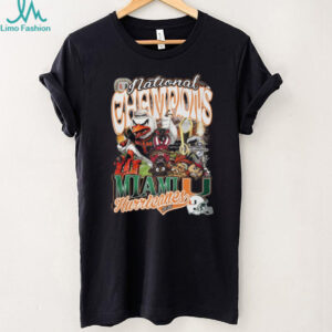 Miami Hurricanes National Champions 2026 Football Mascot Graphic T Shirt