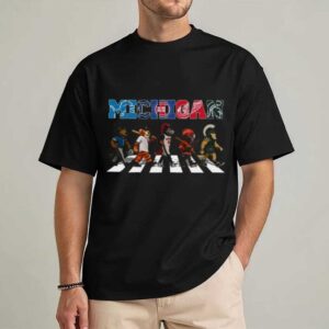 Michigan Sports Mascots Abbey Road Style Crossing T Shirt