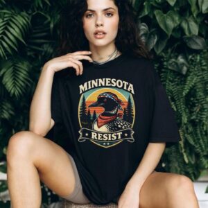 Minnesota Resist Loon Bird Patriotic Bandana Retro Wildlife T Shirt