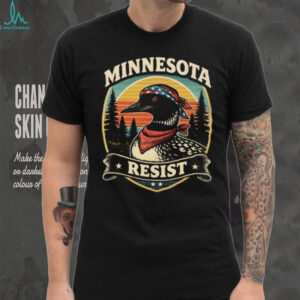 Minnesota Resist Loon Bird Patriotic Bandana Retro Wildlife T Shirt