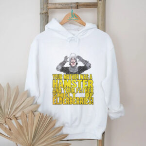 Monty Python French Taunter “Your Mother Was A Hamster” Funny Quote T Shirt