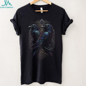 Mystic Twin Ravens Yggdrasil Tree of Life Viking T Shirt