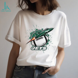 NY Jets Football Tee Rocket Jet Splatter Art Design