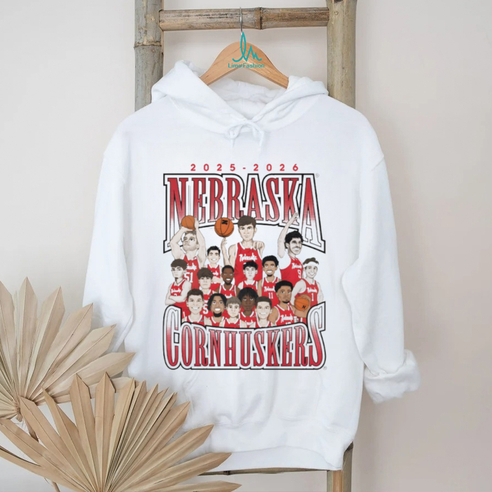 Nebraska Cornhuskers Basketball 2025 2026 Team Roster T Shirt Nebraska Cornhuskers Basketball 2025 2026 Team Roster T Shirt