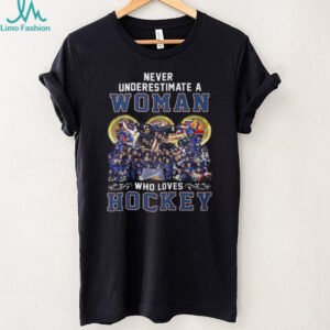 Never Underestimate A Woman Who Loves Hockey USA Team T Shirt