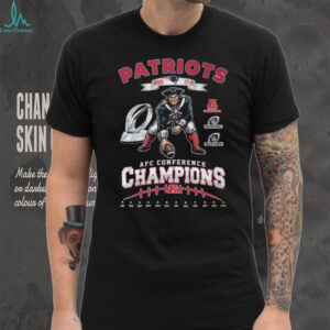 New England Patriots 2025 AFC Conference Champions Trophy T Shirt New England Patriots 2025 AFC Conference Champions Trophy T Shirt