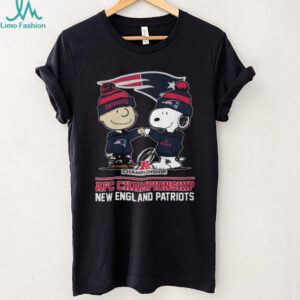 New England Patriots Peanuts Charlie Brown and Snoopy AFC Championship T Shirt