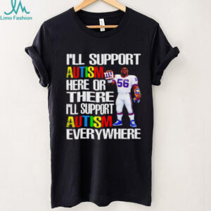 New York Giants Lawrence Taylor Autism Awareness Support T Shirt