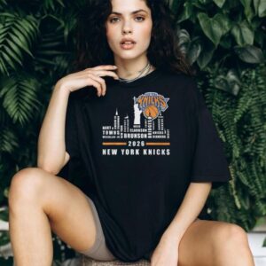 New York Knicks 2026 Skyline Team Player Roster T Shirt