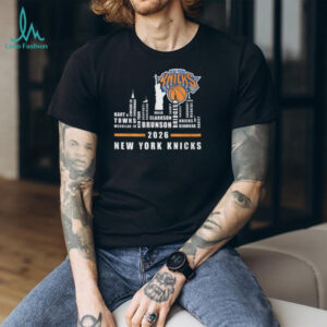 New York Knicks 2026 Skyline Team Player Roster T Shirt