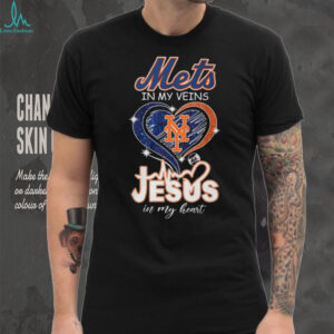 New York Mets In My Veins Jesus In My Heart Baseball Fan T Shirt