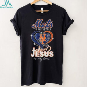 New York Mets In My Veins Jesus In My Heart Baseball Fan T Shirt