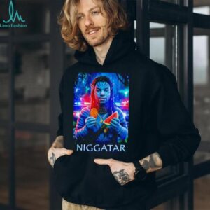 Niggatar Sci Fi Parody Blue Alien Graphic Tee