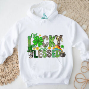 Not Lucky Just Blessed Shamrock Leopard Print St. Paddy's Tee