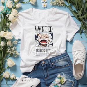 One Piece Luffy Gear 5 Wanted Poster Marine Bounty T Shirt