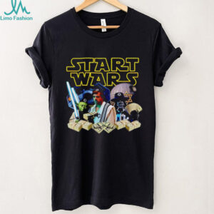 Parody Star Wars Characters with Money Stacks Graphic T Shirt