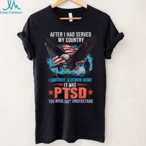 Patriotic Veteran PTSD Awareness Eagle T Shirt After I Served My Country