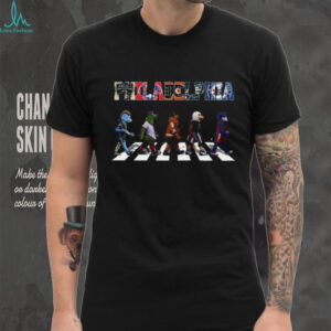 Philadelphia Sports Mascots Abbey Road Crossing T Shirt