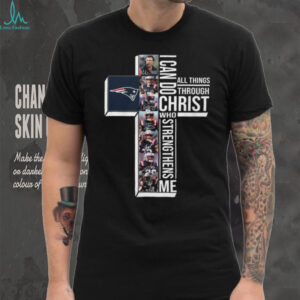 Philippians 413 I Can Do All Things Through Christ Patriots Cross T Shirt
