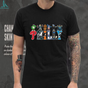 Philly Sports Mascots “PHILLY” Logo Typography T Shirt
