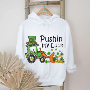 Pushin' My Luck Leopard Print Leprechaun Tractor Shirt