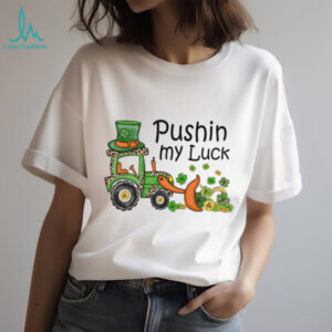 Pushin' My Luck Leopard Print Leprechaun Tractor Shirt