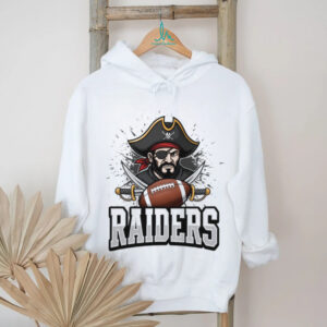 Raiders Pirate Captain Football Graphic Shirt Crossed Swords Design