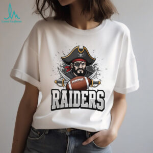 Raiders Pirate Captain Football Graphic Shirt Crossed Swords Design