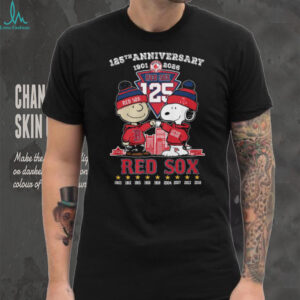 Red Sox 125th Anniversary 1901 2026 Snoopy & Charlie Brown T Shirt
