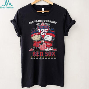 Red Sox 125th Anniversary 1901 2026 Snoopy & Charlie Brown T Shirt