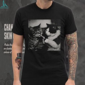 Retro Aesthetic Cats Smoking Cigarette Comfort Colors T Shirt