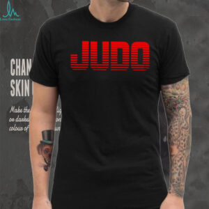 Retro JUDO Red Stripe Distressed Martial Arts T Shirt