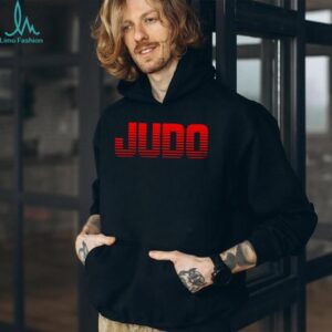 Retro JUDO Red Stripe Distressed Martial Arts T Shirt