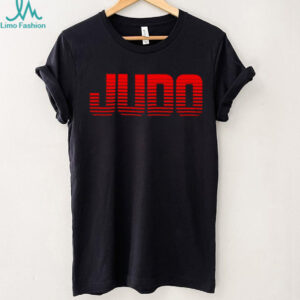 Retro JUDO Red Stripe Distressed Martial Arts T Shirt