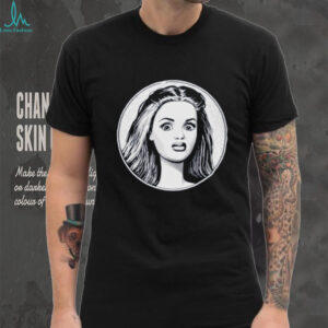 Retro Pop Art Surprised Woman Portrait Circular Graphic T Shirt