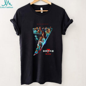 Scream 7 Horror Movie Poster Graphic T Shirt Ghostface Fan Apparel