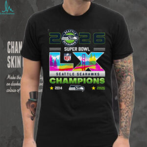 Seahawks Super Bowl LX 2026 Champions Santa Clara Bridge Graphic Tee