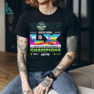 Seahawks Super Bowl LX 2026 Champions Santa Clara Bridge Graphic Tee