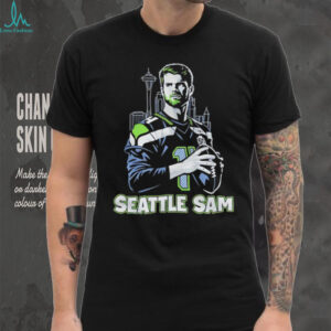 Seattle Sam Football Quarterback Skyline Player Graphic Shirt
