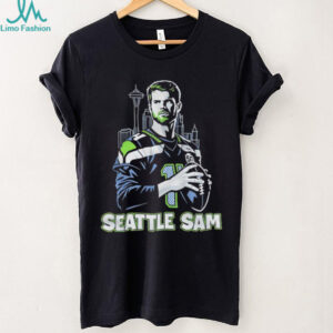Seattle Sam Football Quarterback Skyline Player Graphic Shirt
