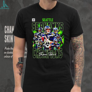 Seattle Seahawks Champions Super Bowl Players Gridiron Graphic T Shirt