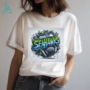 Seattle Seahawks Graffiti Art Style Football Fans Graphic T Shirt