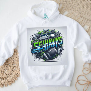 Seattle Seahawks Graffiti Art Style Football Fans Graphic T Shirt