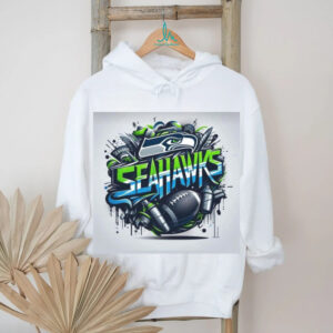 Seattle Seahawks Graffiti Art Style Football Fans Graphic T Shirt