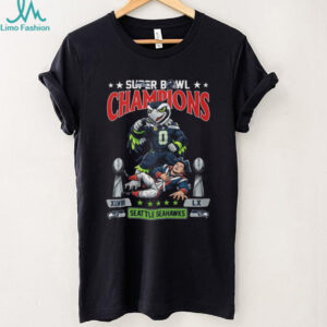 Seattle Seahawks Super Bowl Champions Blitz Mascot Victors T Shirt