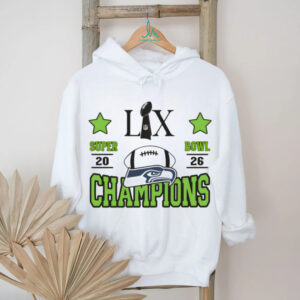Seattle Seahawks Super Bowl LX 2026 Champions Minimalist Trophy Tee