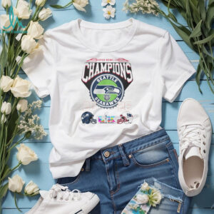 Seattle Seahawks Super Bowl LX Champions 2026 Helmet Matchup White T Shirt