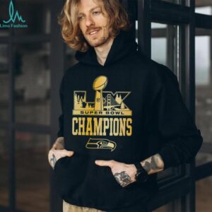 Seattle Seahawks Super Bowl LX Champions Gold Logo Polo Shirt 2026 San Francisco
