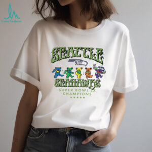 Seattle Seahawks Super Bowl LX Champions Grateful Dead Dancing Bears T Shirt
